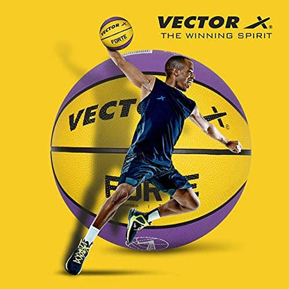 Vector X Forte Basketball, Size 3, Yellow/Purple