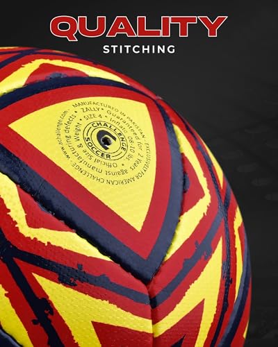 ZALLY Futsal Ball – Hand Sewn Indoor Soccer Ball with Low Bounce Poly/Wool Bladder & Textured Surface for Control on Futsal Courts & Gym Floors