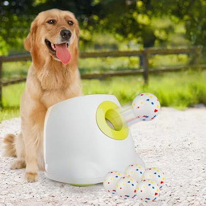 ALL FOR PAWS Automatic Dog Ball Launcher with 2.5in EPTU Balls, Ball Thrower for Medium to Large Dogs, Interactive Dog Fetch Toy for Mental & Physical Exercise - size: Max Size-EPTU Balls