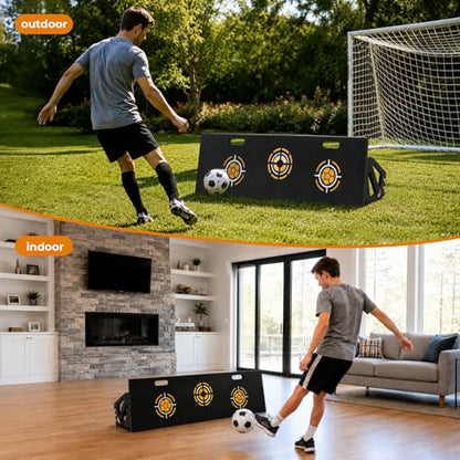 HDPE 3-in-1 Soccer Rebounder Board,Foldable & Portable Soccer Training Rebounder for Indoor Outdoor Training