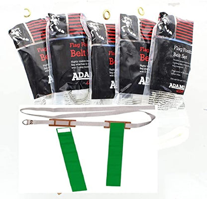 Lot 6 of Flag Football 60" Belts with 2 Flags - color: Green