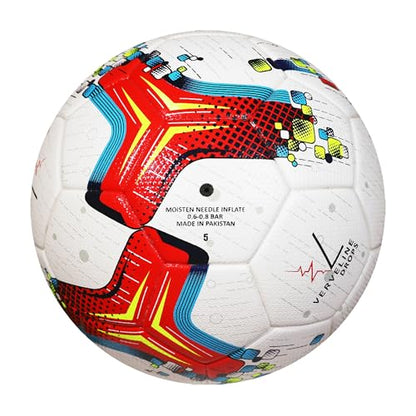 Soccer Ball Size 5 Training Soccer Ball – Thermobonded TPU Soccer Ball for Indoor Courts and Outdoor Fields, PU Leather Football with 32 Panel Design and Reinforced Bladder – VERVELINE