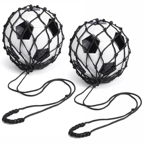 TOBWOLF Football Kick Trainer, Soccer Return Trainer Net Fits Ball Size 3, 4, 5, Hands-Free Soccer Kick Throw Training Aid