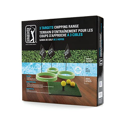 PGA TOUR Men's 3 Target Golf Chipping Game, Caviar, One Size