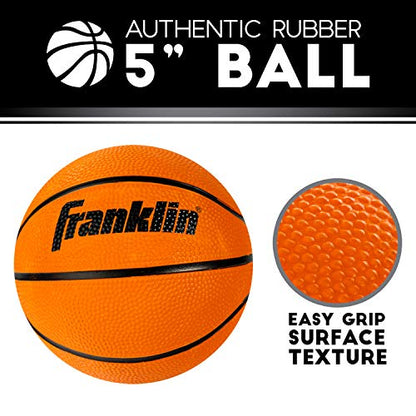 Franklin Sports Mini Basketball Hoops-Indoor Over The Door Mini Hoop+Basketball Sets-Perfect Accessory for Bedroom+Office - size: 17.75" x 12" (Pack of 1), style: Black/Gray - 17.75" x 12"