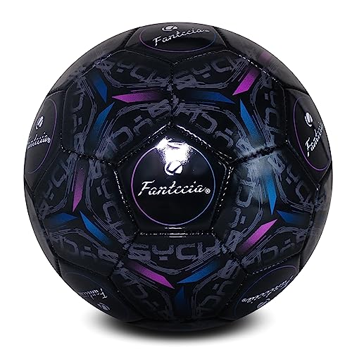 Size 5 Soccer Ball, Official Size & Weight for Training, Unique Appearance-Convenient Pump Included
