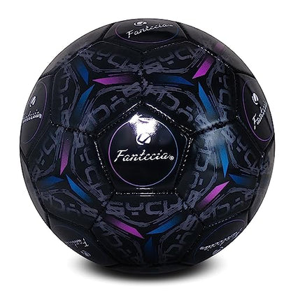 Size 5 Soccer Ball, Official Size & Weight for Training, Unique Appearance-Convenient Pump Included