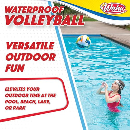 WAHU 100% Waterproof Soft Beach Volleyball for Play in and Out of Water, Outdoor Regulation Size 5 Volleyball for Beach and Pool, Green
