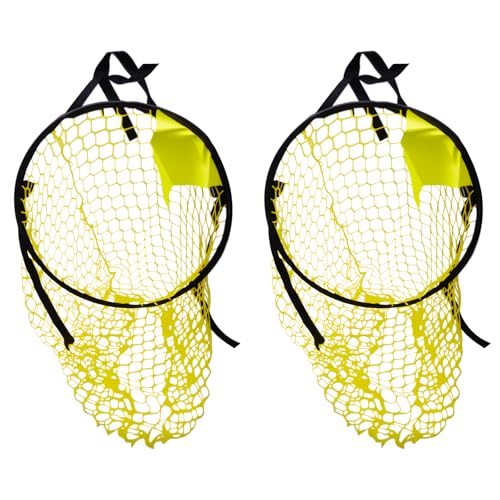 2 Pcs Football Target Net 45cm Soccer Target Goal Yellow Football Throwing Net for Shooting Accuracy Training