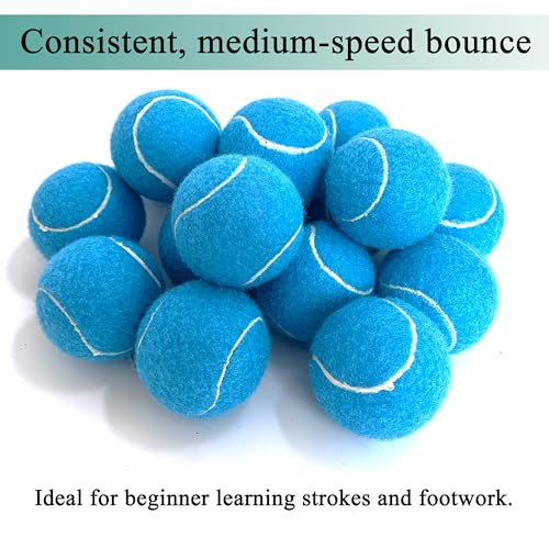Tennis Balls, 4 Pack Advanced Training & Practice Tennis Balls for Beginners, High Visibility Pet Dog Playing Balls - color: Blue