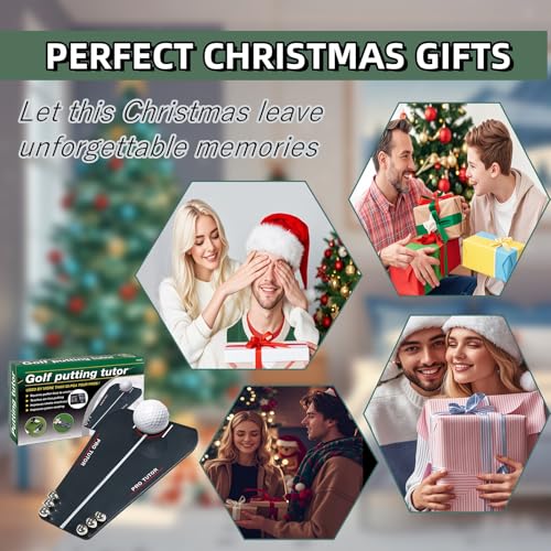 Golf Putting Tutor, Golf Hitting Mat, Putting Mirror Training Aid, Puttout Circuit Trainer Groove, Putt Out Train Align Eyes Practice, Putter face, Alignment Starting Line Impact Stroke Path Motion