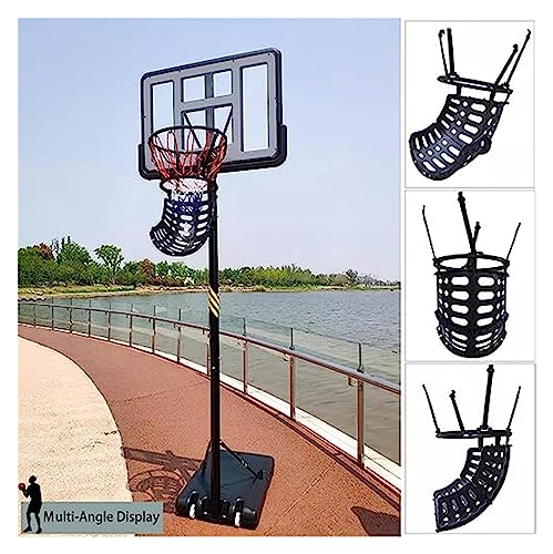 Basketball Hoop Returner Shot Return Apparatus Attachment - No Pick Up The Ball Children Adults Outdoor Shooting Trainer Rebounder Training Black