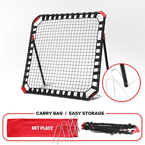 Soccer Rebound Net - Skill Training Gifts, Aids & Equipment for Kids & Teens | Portable Kick-Back Rebounder, Football Team Exercises & Solo Practice