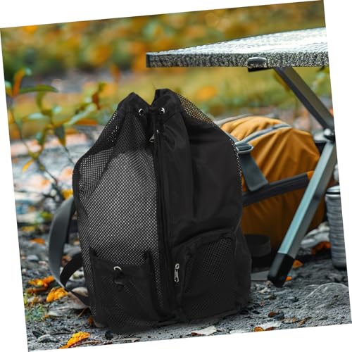 Baluue Draw Swimming Bag Back Draw Back Swimming Mesh Bag Swim Mesh Bag Beach Bag Back Swimsuit Bags Swim Back - color: Black