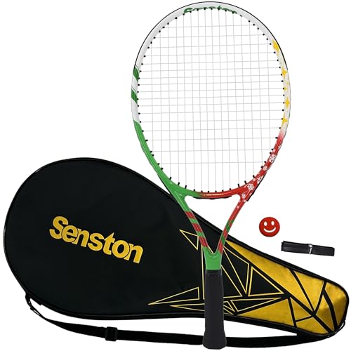 Senston 19" 23" 25" Kids Junior Tennis Racquet for Kids Children Boys Girls Tennis Rackets with Racket Cover - color: Red, size: 23 inch