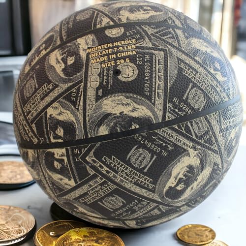 Money Balls Indoor Outdoor Rubber and Leather Options Ultimate Basketball Lovers Gift - size: Regulation Size 29.5