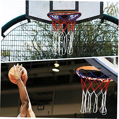 VICASKY 2pcs Basketball Net Kit Replacement Hoop Nets Woven Nylon Basketball Accessories