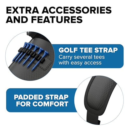 NovaTour Par 3 Golf Bag, Ultra Lightweight, Small Golf Bag for Par 3 and Executive Courses - color: Eclipse Black