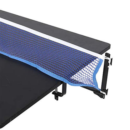 Portable Table Tennis Net with Metal Clamp Posts - Nylon Set Accessory for Indoor and Outdoor Play