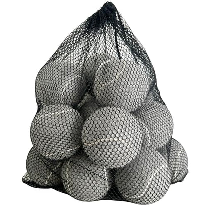 Tennis Balls, 12 Pack Advanced Training & Practice Tennis Balls for Beginners, Pet Dogs Playing Balls, Includes Mesh Carry Bag - color: Grey