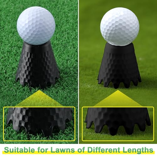 8 Pack ‌Simulator Golf Tees, TPU Unbreakable Material, Height from 1/4" to 2", Suitable for Indoor, Outdoor, Winter, Golf Mats, Turf and Driving Range