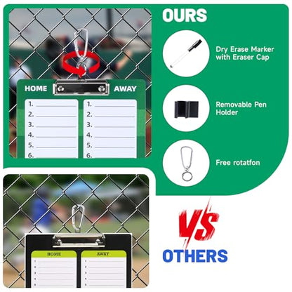 Dry Erase Coaches Clipboard， Reuse Baseball Dry Erase Coaching Board Double-Sided Baseball White Board for Coaches Writable and Erasable Coaching Board (Baseball) - style: Modern baseball