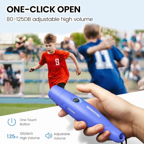 Electronic Whistle 3 Pack, 3 Adjustable Tones, Maximum Volume 130dB Handheld Emergency Whistle for Referees, Sports, Outdoor Sports Whistle with Lanyard