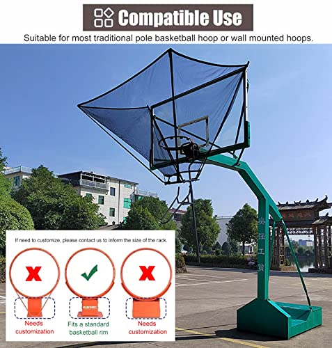 Portable Basketball Shot Trainer Aid, Rebounder Basketball Return Attachment for Hoop, Basketball Shooting Training Equipment