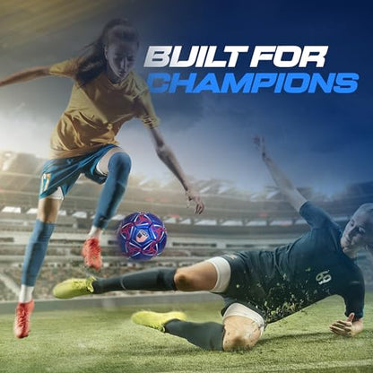 Western Star Soccer Ball USA - Official Match Grade Soccer Balls - Youth & Adult - Attractive and Durable Design - Performance - color: Navy Blue, size: 5