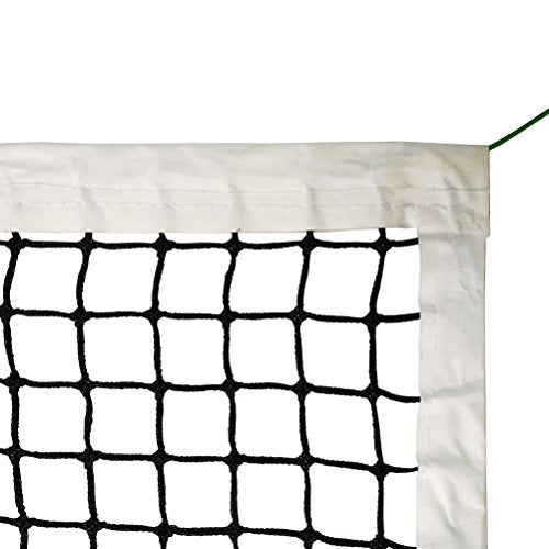 Aoneky 42 FT Outdoor Regulation Tennis Net Replacement, 3.5mm Braided Polyethylene Net with Vinyl Coated Steel Cable for Standard Club School Community Park Court