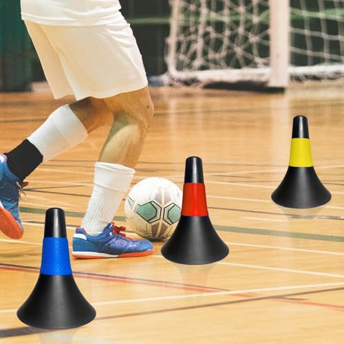 TNZMART 9 Inch Plastic Soccer Cones, Flexible Sports Training Agility Cones for Football Basketball Speed Drills Practice