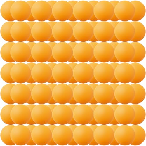 40MM Ping Pong Balls, 50 or 80 Pack Assorted Colored Plastic Balls for Beer Pong, Arts and Craft - color: 80pcs-Orange