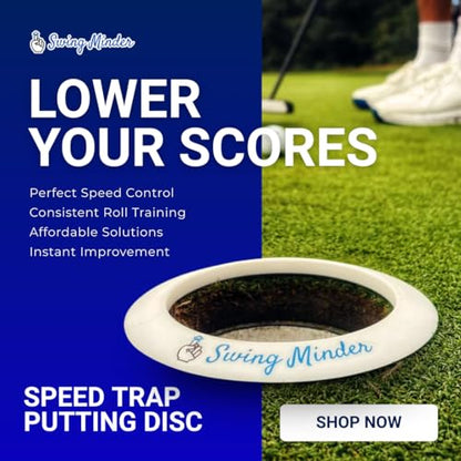 Swing Minder Speed Trap Putting Ring – Precision Golf Putting Disc for Indoor & Outdoor Golf Putting Practice – Standard 4.25” Golf Putting Rings as Putting Target for Golfers