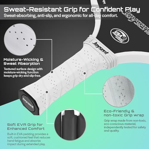 Pickleball Paddles Set, USAPA Approved Carbon Fiber Pickleball Set of 2 with Beginner Pickleball Rackets, Indoor Outdoor Pickle Balls for Adults Men Women, JT-1 - color: White