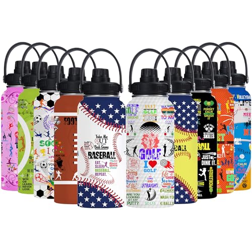Golf Water Bottle 32oz Stainless Steel Tumbler Insulated Bottles For Men Women,Gifts for Golf Lover Women Girls Friends Teens Birthday Christmas - color: Golf