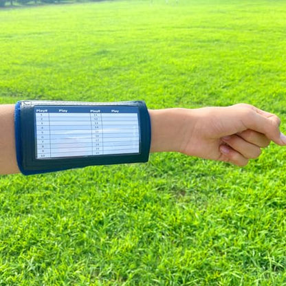 Football Play Wristbands, Triple Window Youth QB Wristband Playbook, Quarterback Wrist Bands for Plays, Softball Wristbands for Signs
