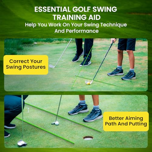 Amy Sport Golf Alignment Sticks Rods for Swing Training 34 Inch Value 2 3 Pack, Golf Aiming Stick for Putting Posture Corrector Practice Aid, Perfect Length to Fit in Any Golf Bag