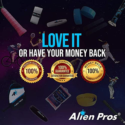 ALIEN PROS Pickleball Overgrip (4-Pack) with Ridges for Better Grip Control - Precut and Dry Feel Pickleball Grip Tape - Non-Slip Pickleball Paddle Grip Tape for High Performance - color: Purple