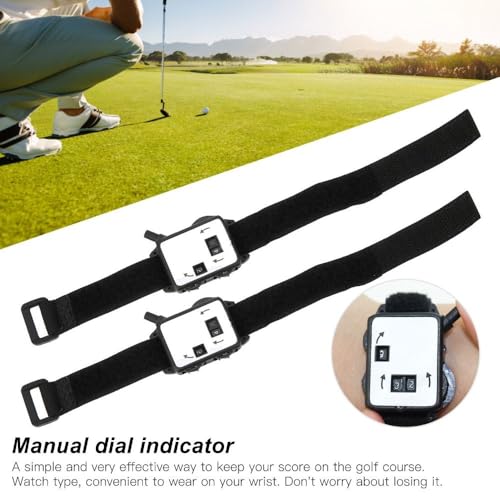 3Pcs Golf Stroke Counter Watch - Manual Dial Score Keeper for Golfers, Wrist Wearable Plastic Stroke Counter