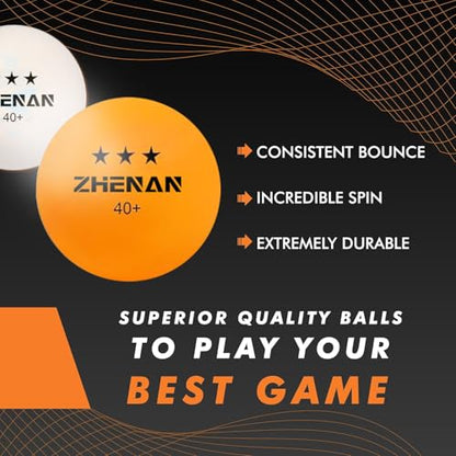 40+ New Material Ping Pong Balls 20 Pack Multicolor White and Orange Advanced Table Tennis Balls 3 Star Training & Practice Ping Pong Ball，Competition and Recreational Play, Abs Ping Pong Ball - color: Multicolor