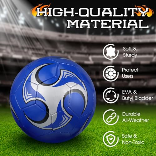 Lenwen 12 Pcs Soccer Balls with Pump Bulk Official Size 5 4 3 Kids Teens Adult Indoor Outdoor Sports Soccer Gift for Play Training Gift Party Back to School - size: Size 5, style: Classic Style