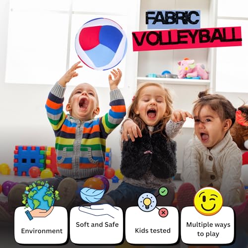 Indoor Volleyball – Super Soft, Pain-Free Play – Kids Indoor Volleyball Ball with Realistic Feel & Bounce – No-Sting Volleyball for Kids Indoor Practice