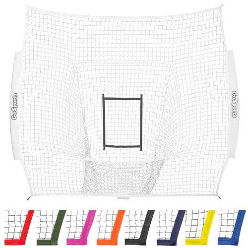 GoSports Replacement 7 x 7 ft Baseball Net - NET ONLY - Frame NOT Included - Choose Your Color - color: White