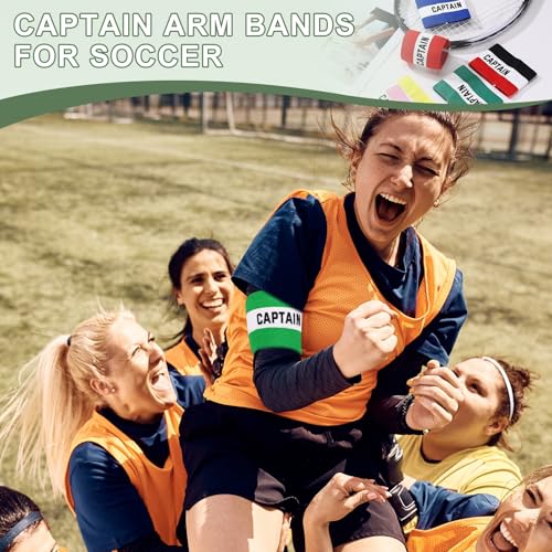 Captain Armband Soccer Captain Arm Bands Elastic Adjustable Leader Armbands Team Sport Rugby Player Band