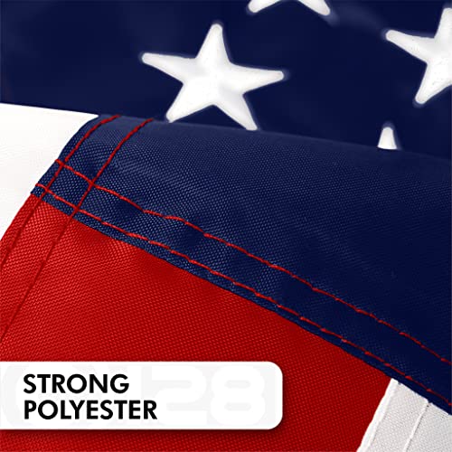 American Flag | 3x5 Ft | Long Lasting US Flag, Made From 210D Polyester, Embroidered Stars, Sewn Stripes, Brass Grommets, Vivid Color, Outdoor/Indoor - color: USA 3x5 Ft