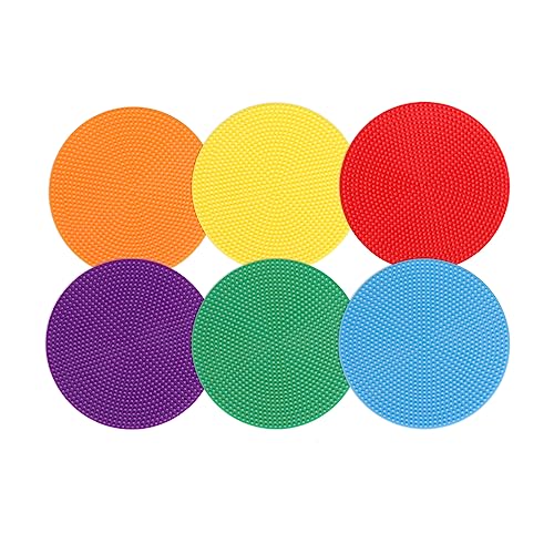 4inch & 9inch Poly Spot Markers for Agility Dot for Gym/PE Training, Dance, 6/12/24 Pcs Round Multiple Color & Size Rubber Non-Slip Spot Marker for Games, Floor Dots and Sport Activities