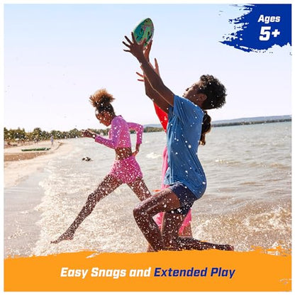Swimways Hydro Waterproof Football, Outdoor Games for Adults and Kids, Swimming Pool Accessories and Pool Party Games,9.25 Inches, Green - color: Blue (New Version)