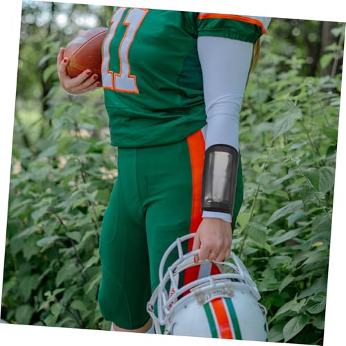 Veemoon Football Quarterback Play Wristband Tactical Protective Wrist Cover Black Medium Sports Training Equipment for Football and Softball