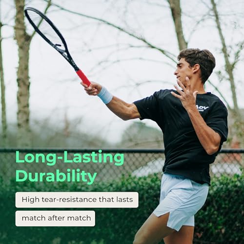 ADV Dry Tennis Overgrip Tape - 3, 6, 12, 30, 60 Pack - FeltTac Tennis Racket Grip Tape - Ultra Absorbent Tennis Grip Tape - Comfort Tennis Racket Grips - Tennis Grips Overgrip - color: 12-Pack Red