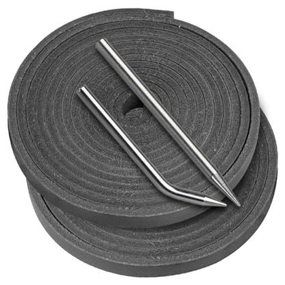 Baseball Glove Lace, Mitt Lace Repair Kit Softball 2 Leather Laces and 2 Lacing Needles for Catcher's Glove - color: Gray